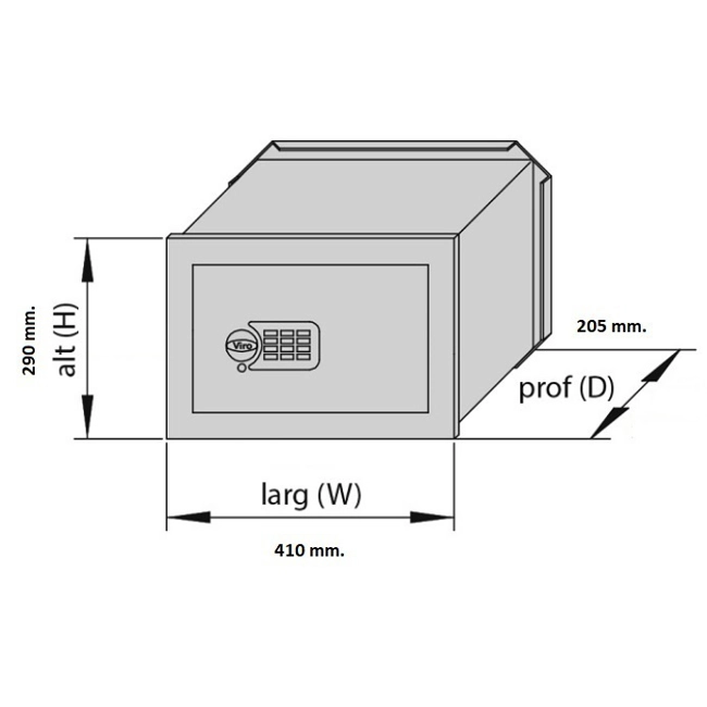 Vendita online Cassaforte da incasso a combinazione elettronica 